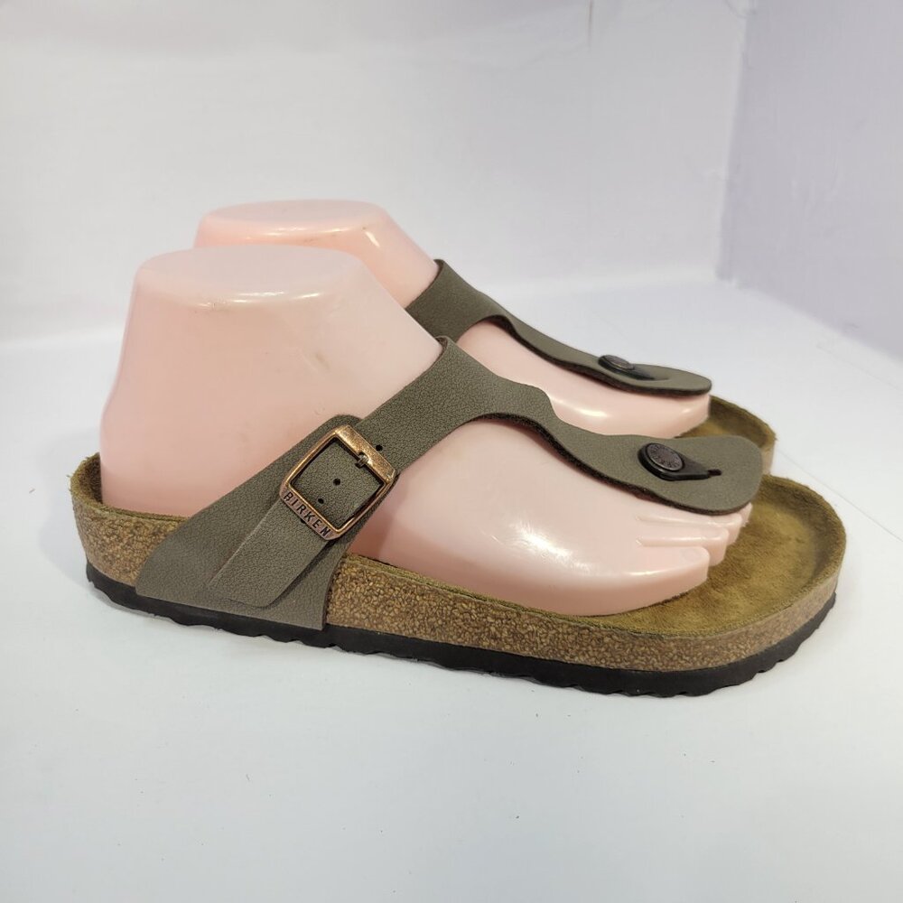 Birkenstock Gizeh Size 39 L8 M6 R Brown Biko Flor Slide Thong Sandals - Picture 5 of 11